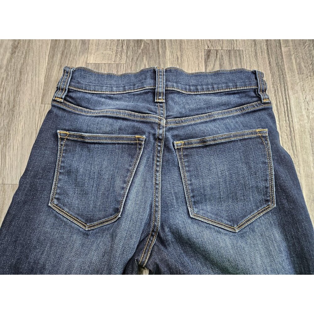 J.Crew Jeans Womens 25 Blue Dark Wash Stretch Mid Rise Skinny Denim Casual - Picture 3 of 10